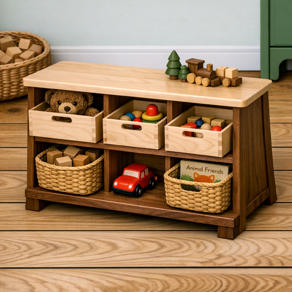 Wooden Storage Cubbies