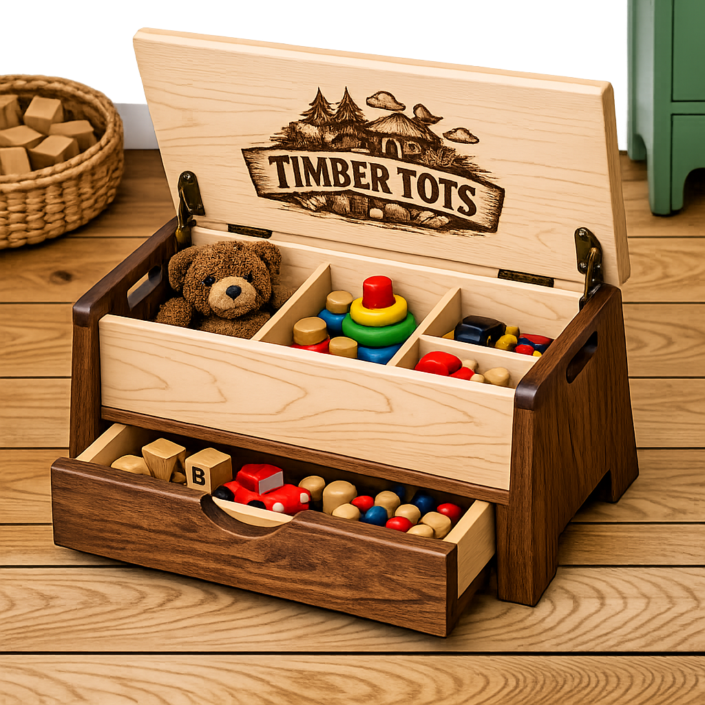 Wooden Toy Storage Box